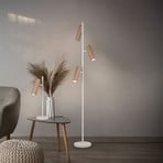 Vloerlamp Soka, bruin/grijs, hoogte 150 cm, metaal, 3-lamps.