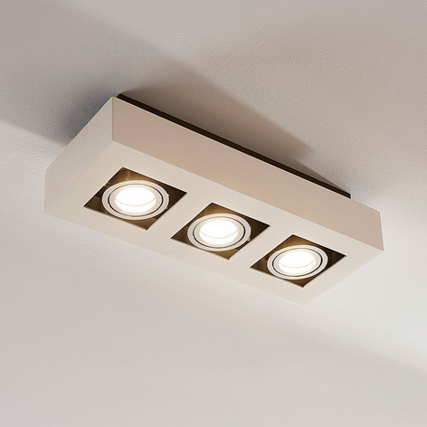 Lampa sufitowa Vince biała, 3-punktowa