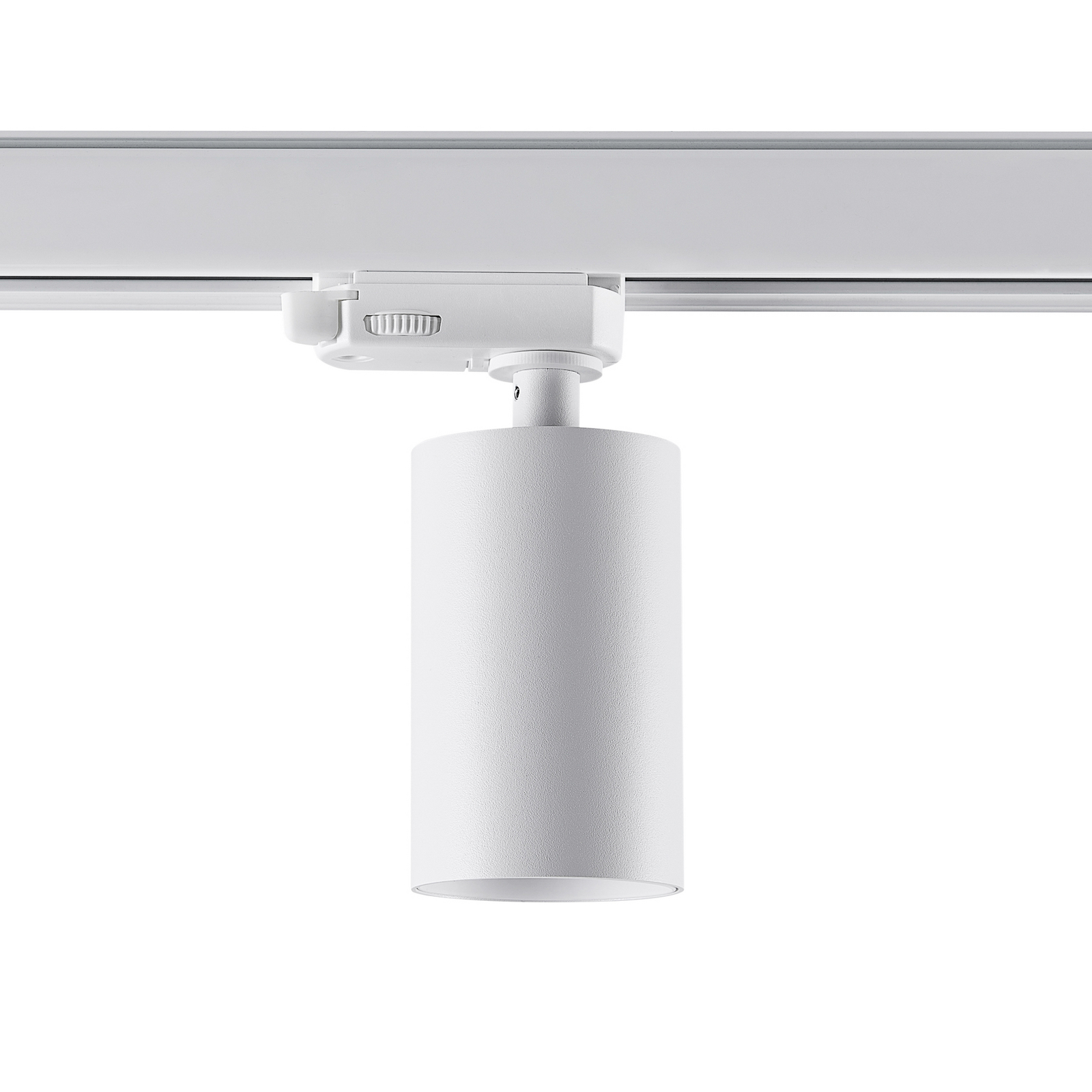 spot triphasé sur rail Can, blanc, aluminium, GU10, orientable