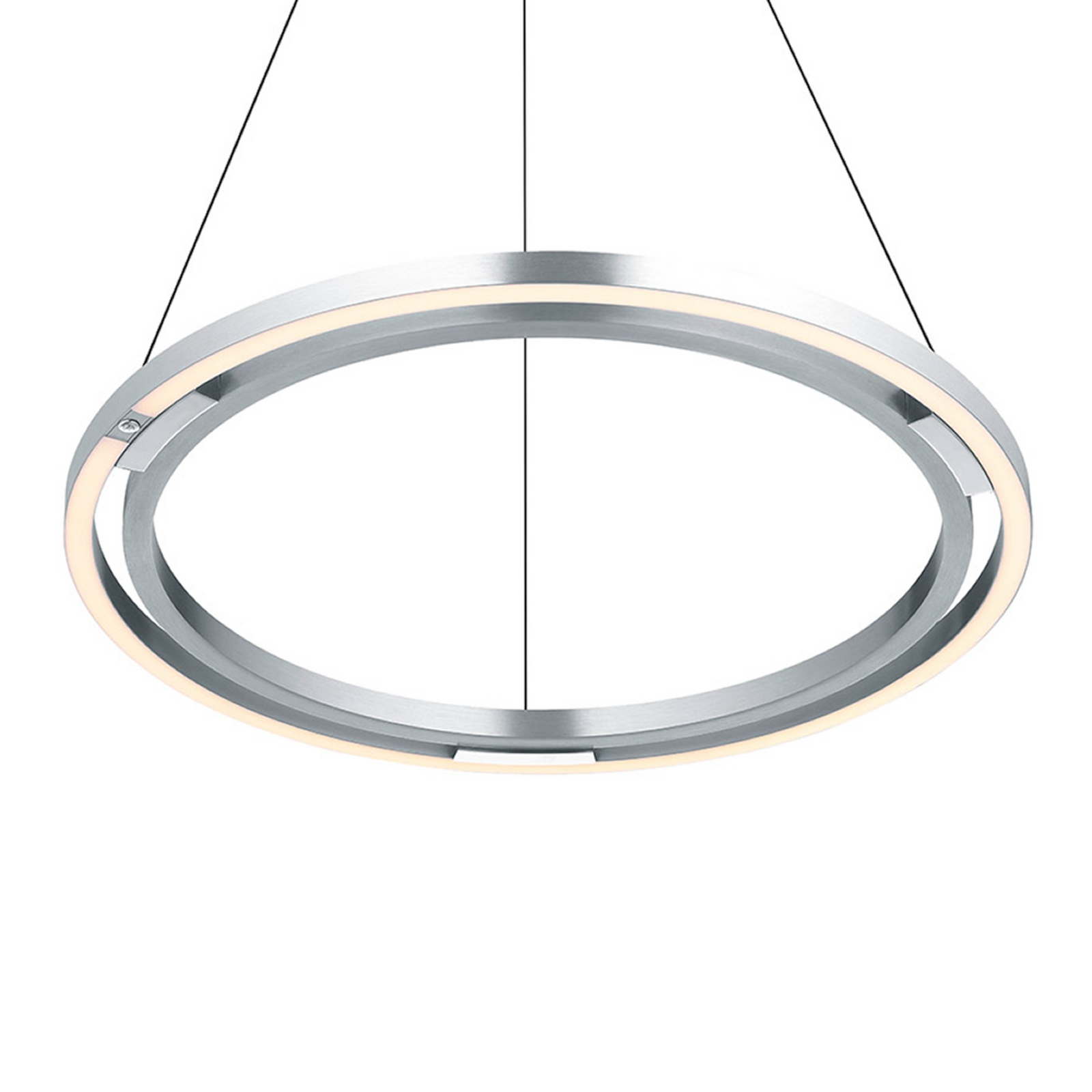 LED závesné svietidlo Ringo, Ø 60 cm, hliníková farba, kov, CCT
