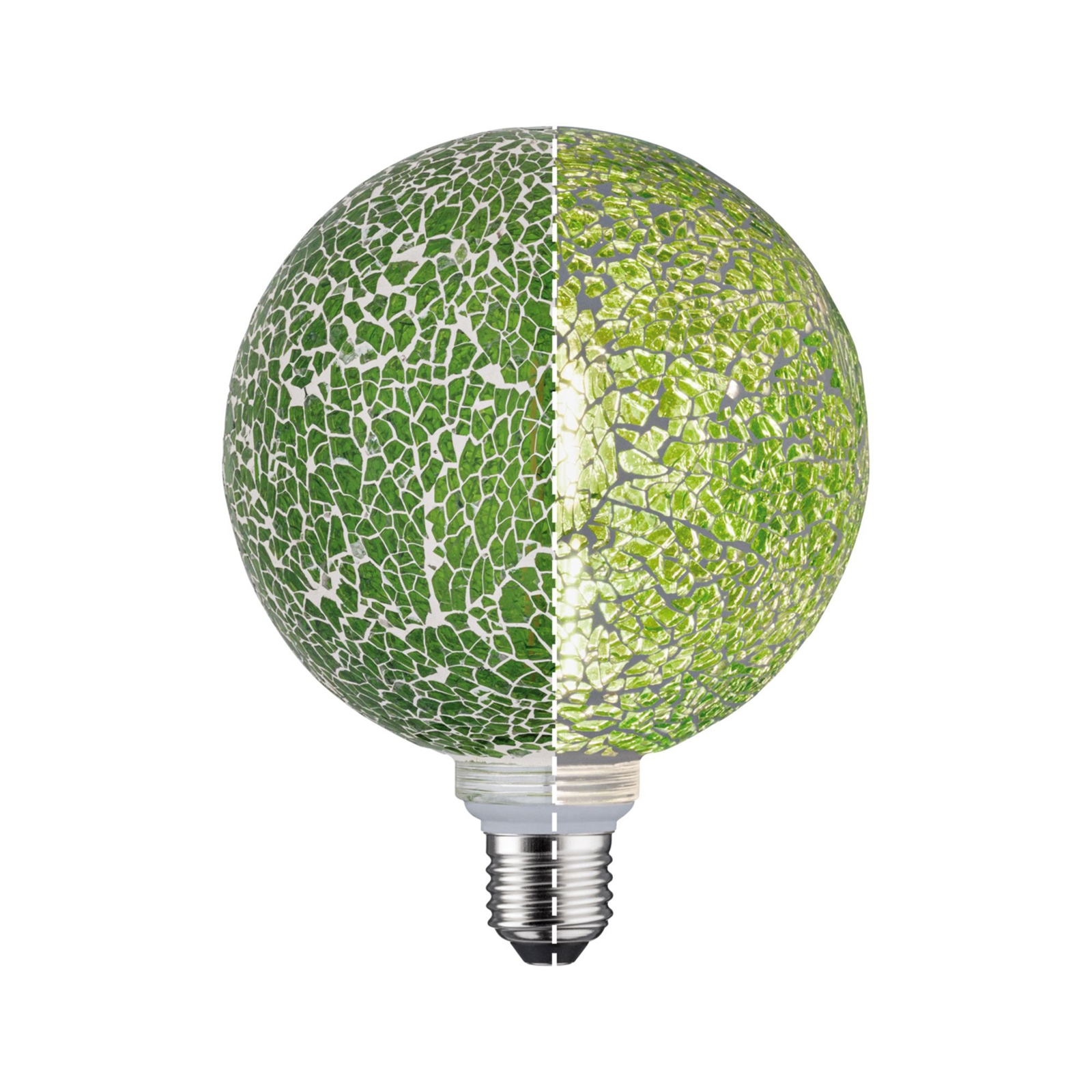 Paulmann E27 LED guľa 5W Miracle Mosaic zelená