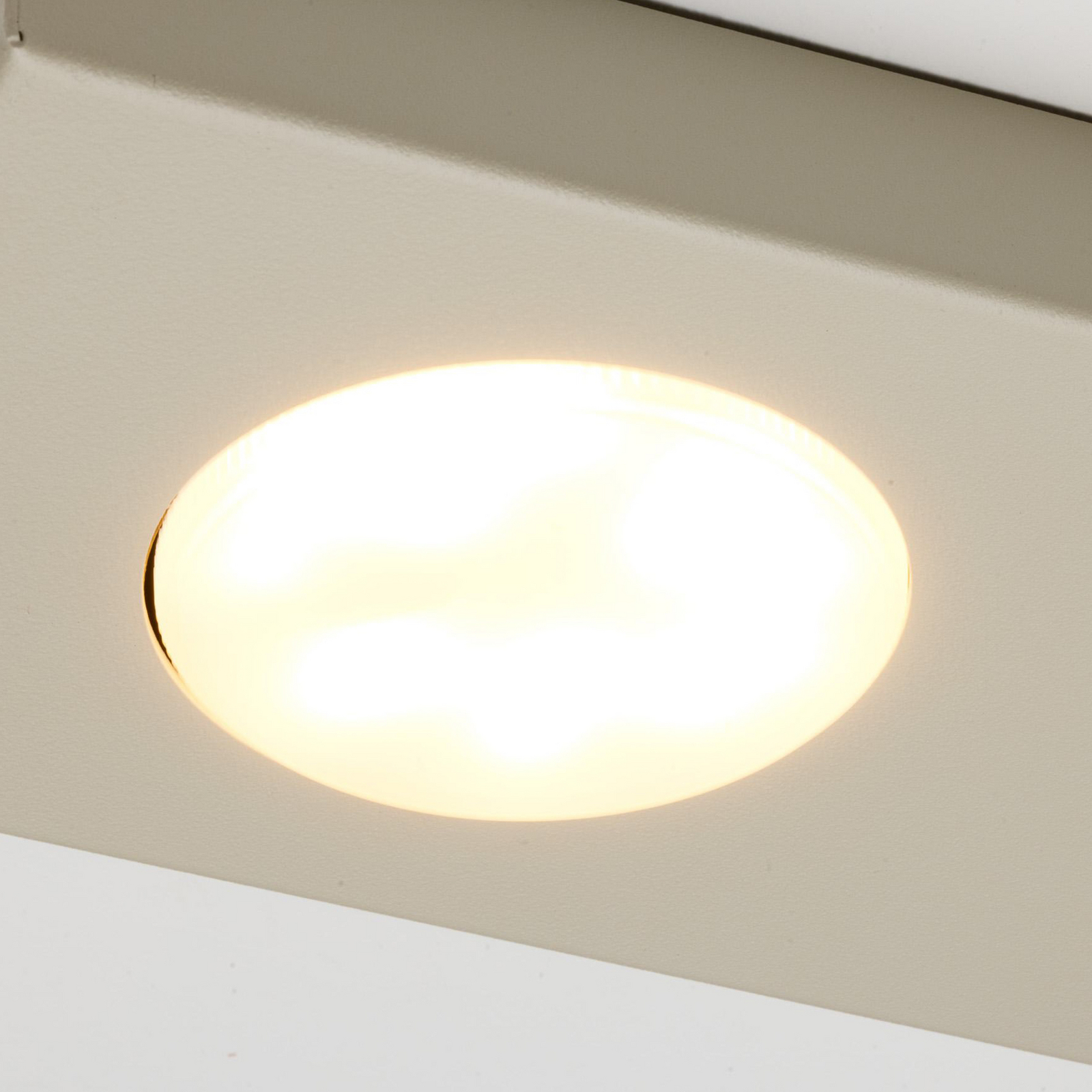 Plafonieră Hero gri-bej, 4 becuri, 75 x 12 cm, metal, GX53