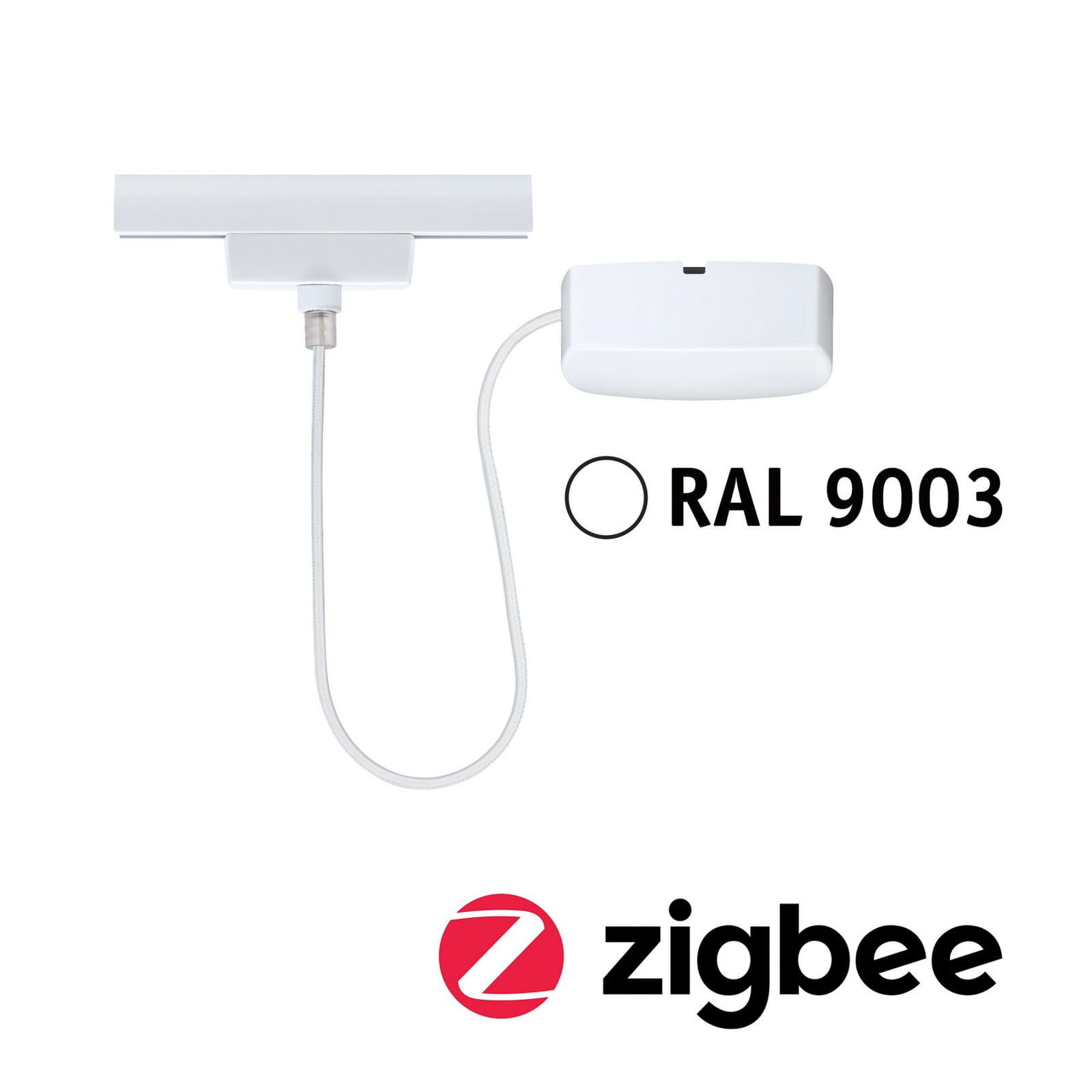 Paulmann URail-kabelvoeding ZigBee 1 m, signaalwit Paulmann URail-kabelvoeding ZigBee 1 m, signaalwit