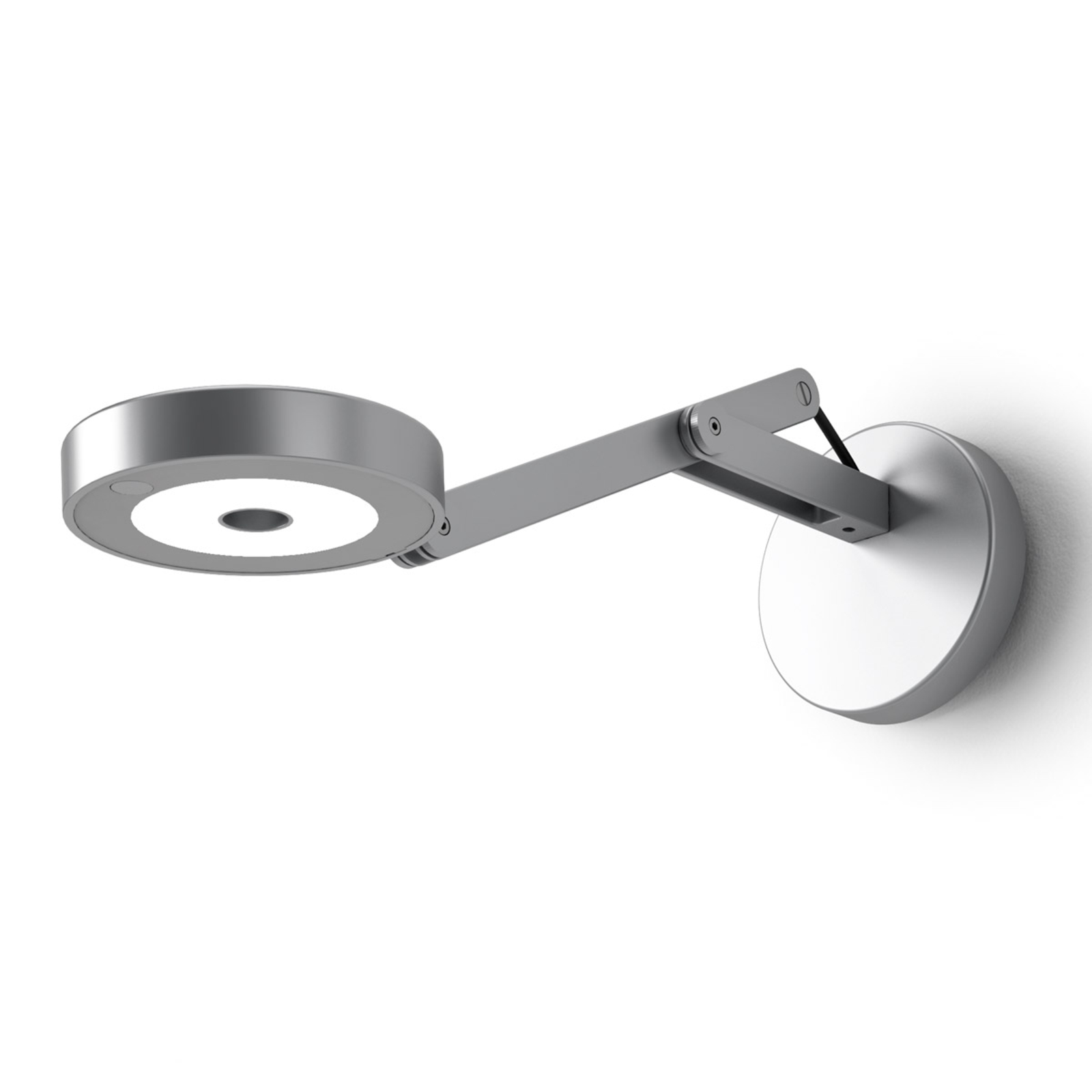 Rotaliana String W0 LED wall lamp silver/black, for Living / Dining Room, aluminium, elastic fabric, 9 W, energy efficiency: A