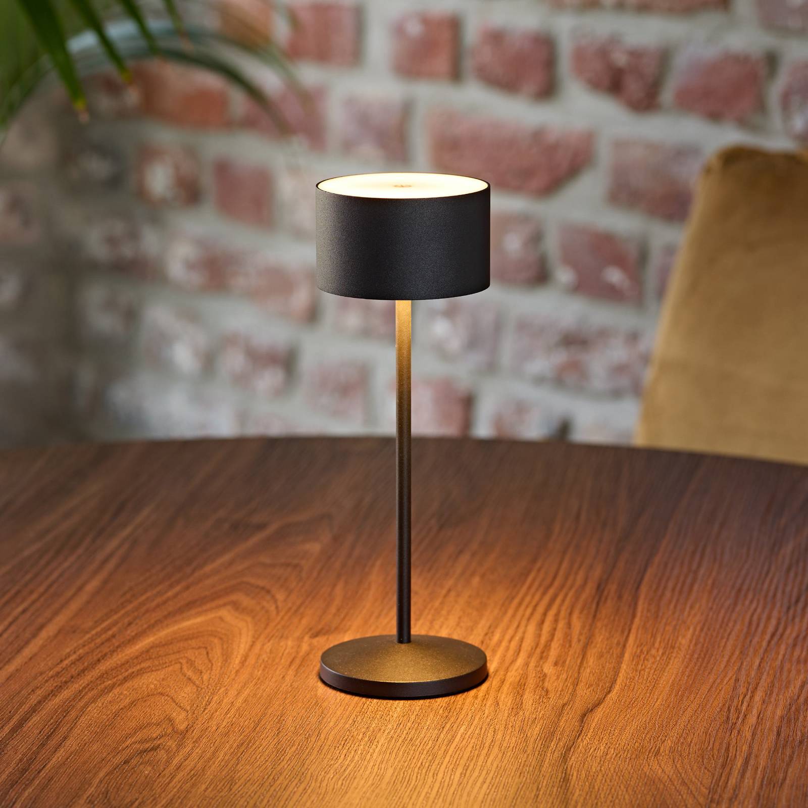 LED-Akku-Tischleuchte Veluna, schwarz, 3er-Set, 25 cm, IP44 günstig online kaufen