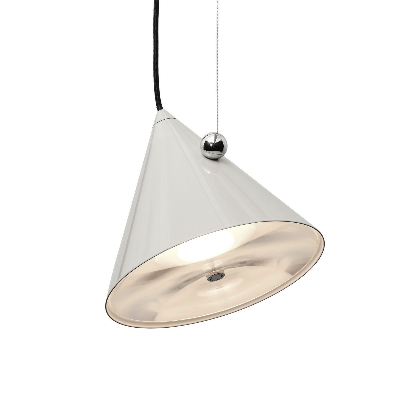 Pose LED-hængelampe grå-beige Ø 25 cm stål dæmpbar - Tom Dixon Pose LED-hængelampe grå-beige Ø 25 cm stål dæmpbar - Tom Dixon