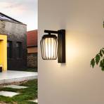 Lucande outdoor wall light Chandan, 30 cm, black, aluminium