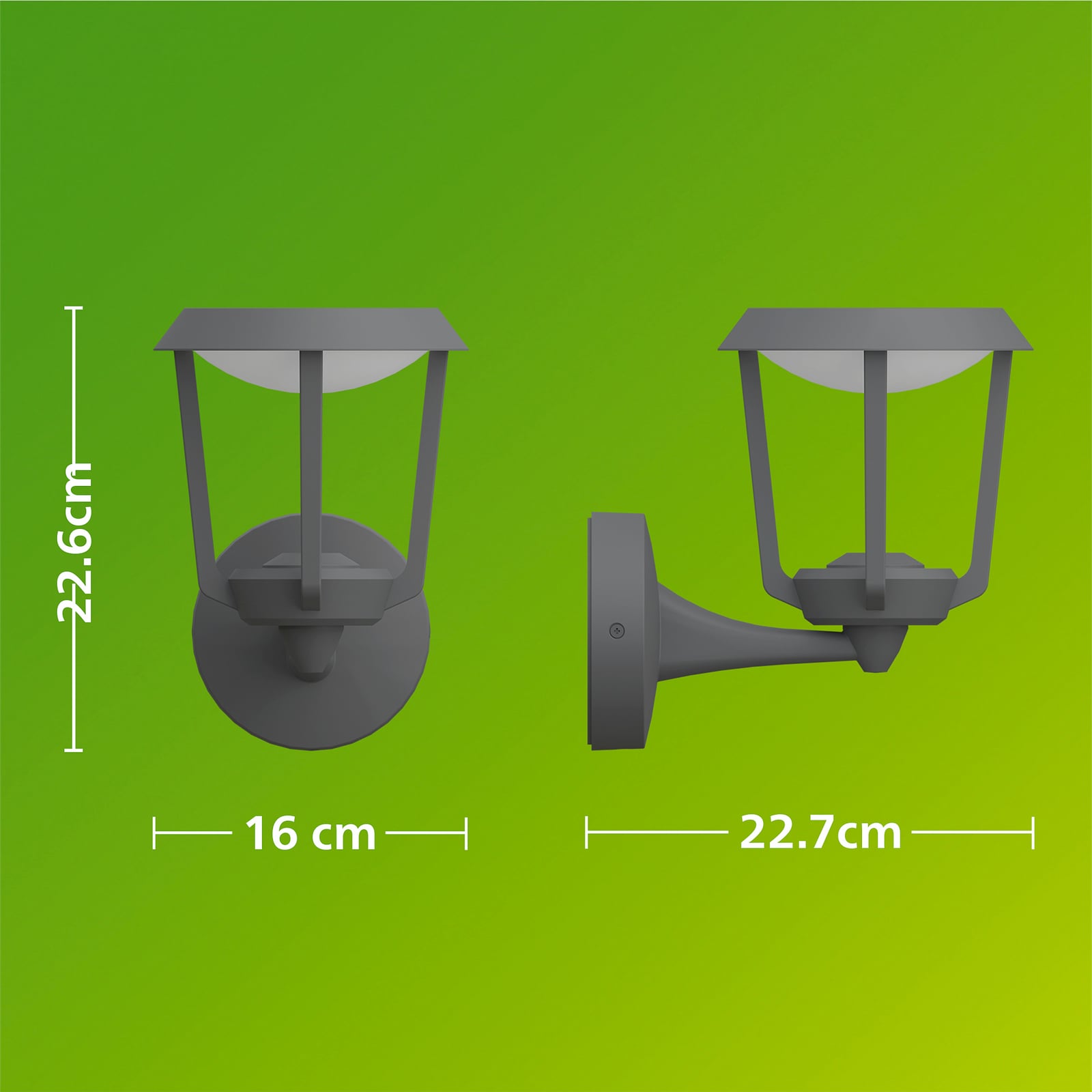 Philips Nuvy LED kültéri fali világítás, antracit, fém, IP44 Philips Nuvy LED kültéri fali világítás, antracit, fém, IP44