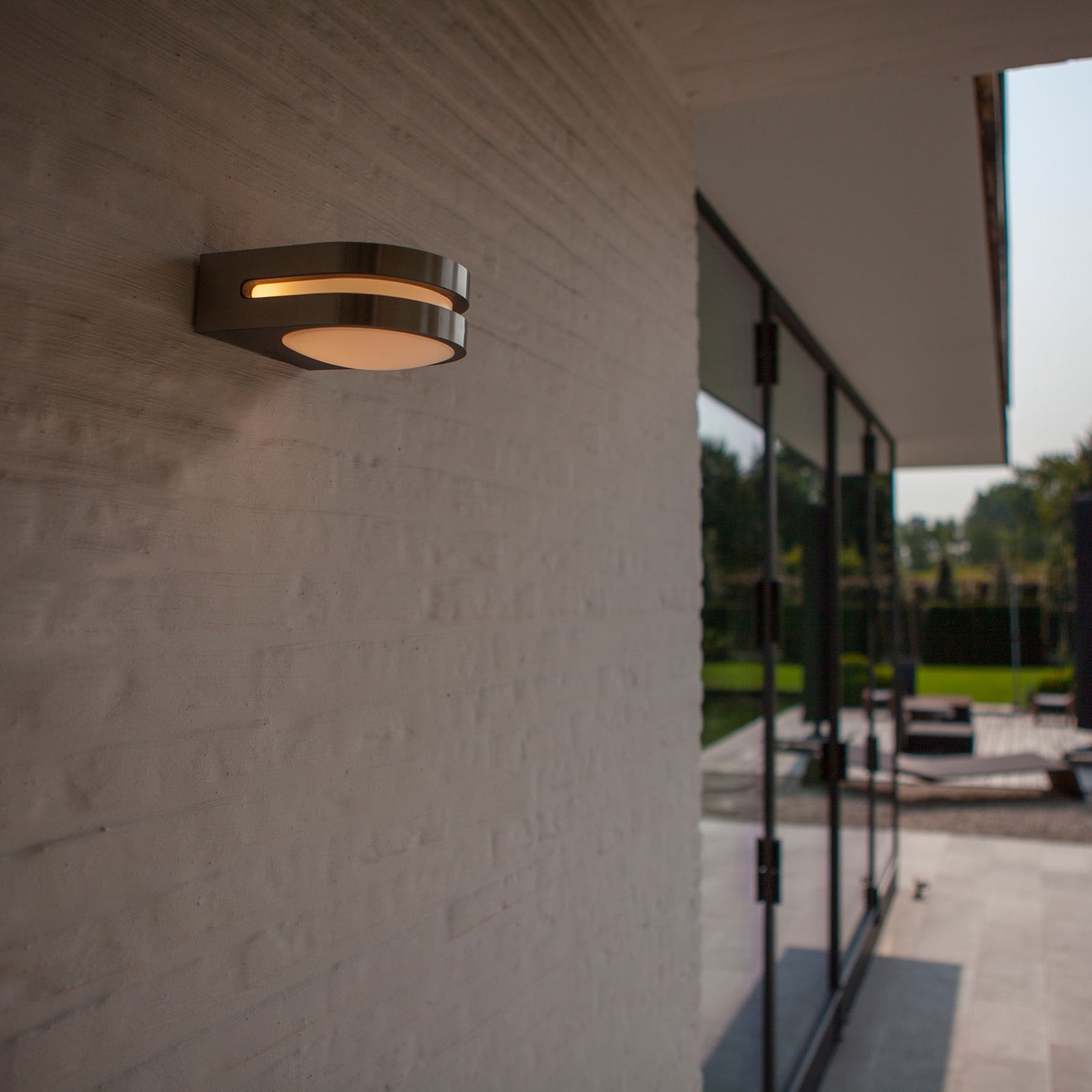 Fancy LED outdoor wall light, stainless steel