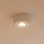 Arcchio LED plafondlamp Rotari, wit, up en down, aluminium