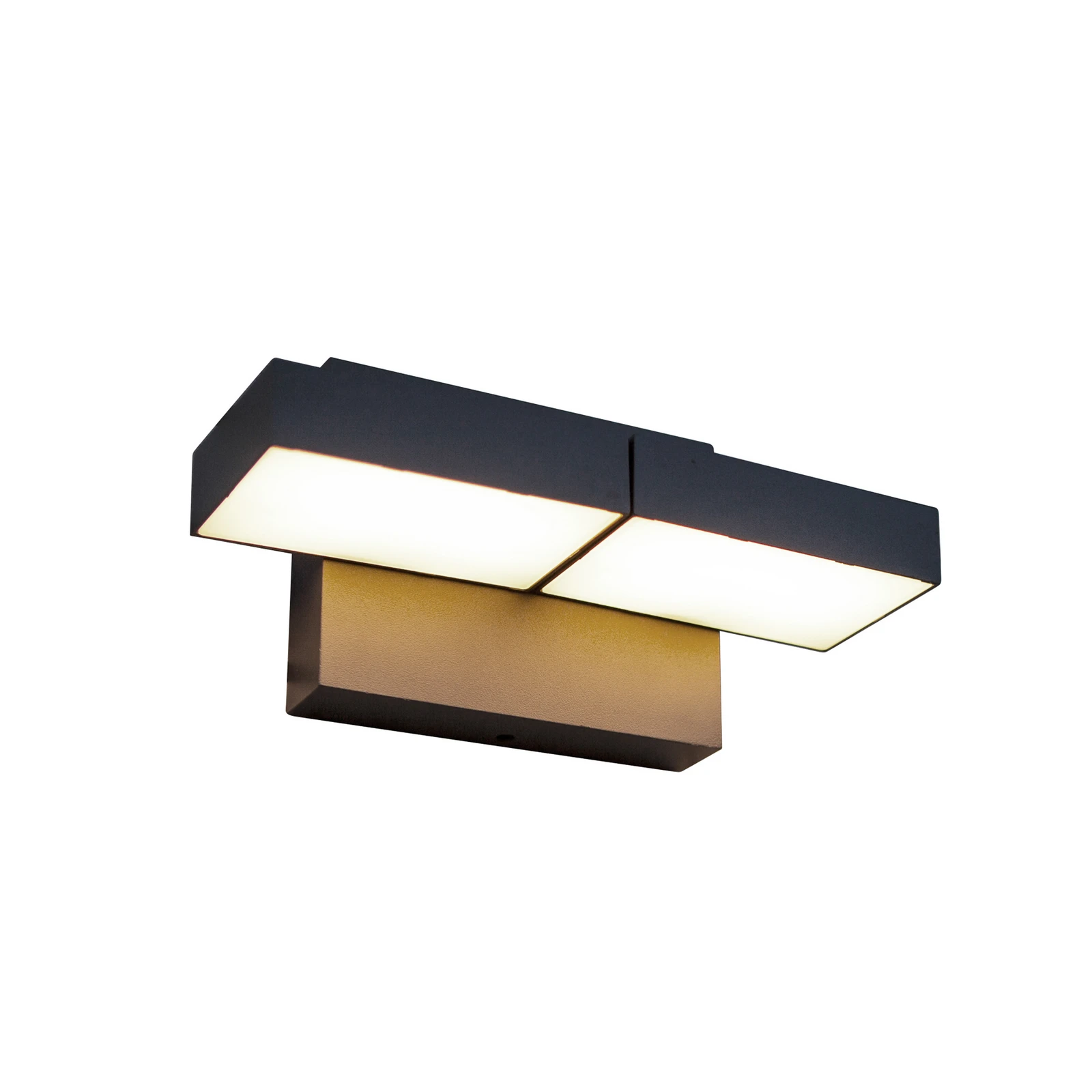 Applique d'extérieur LED TWISTO, gris foncé, largeur 15 cm, IP65