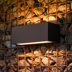 LED-Außenwandleuchte GEMINI, schwarz, 22 cm, IP54, up/down