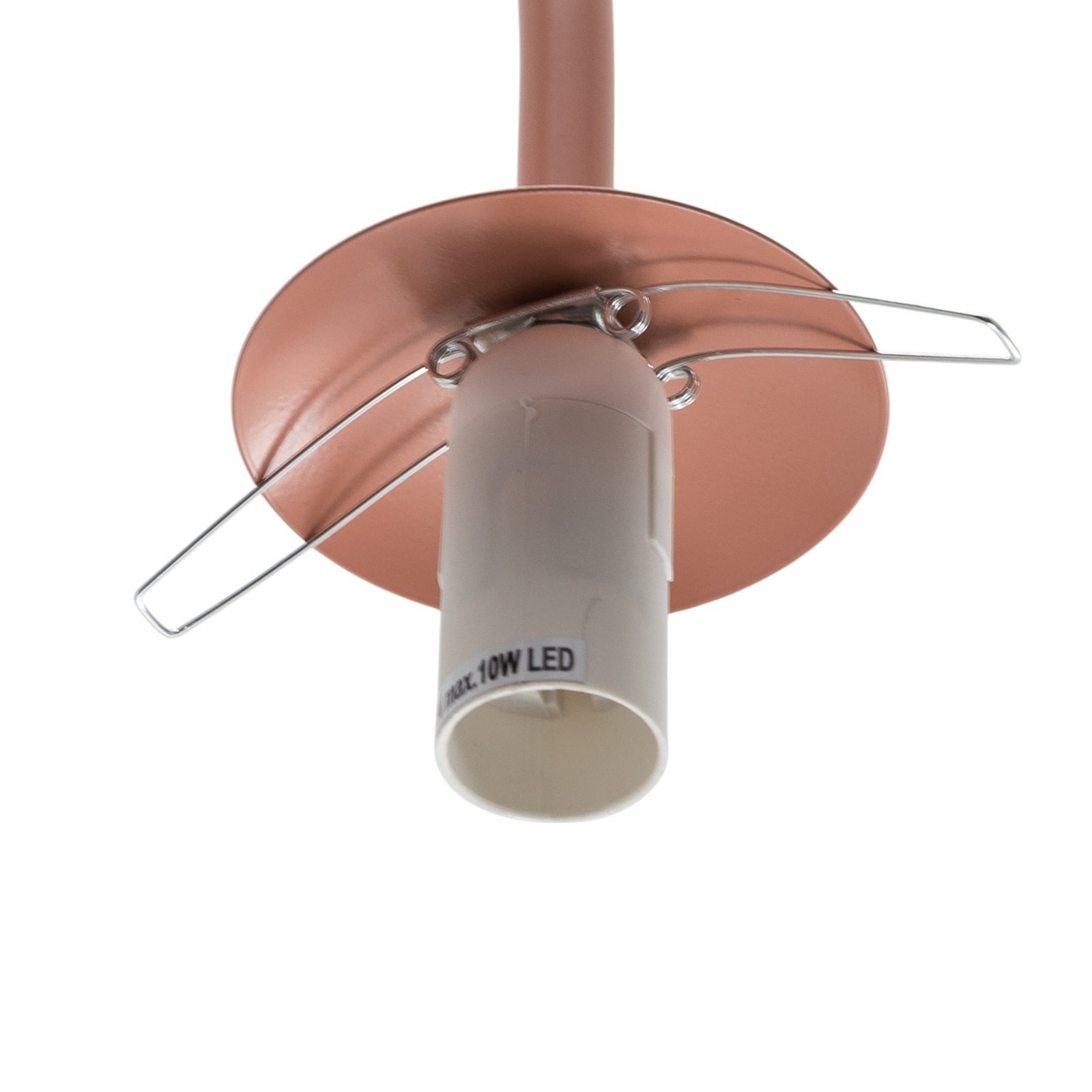 Una wall light, metal, glass, coral red Una wall light, metal, glass, coral red