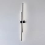 Applique murale LED Flash, noir, hauteur 90 cm, métal à 2 lampes