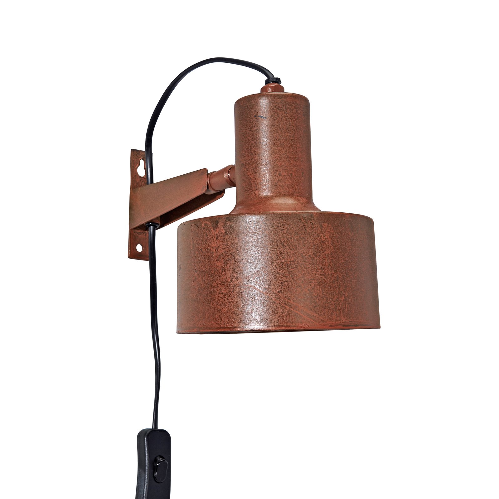 PR Home Solo væglampe med stik, rust