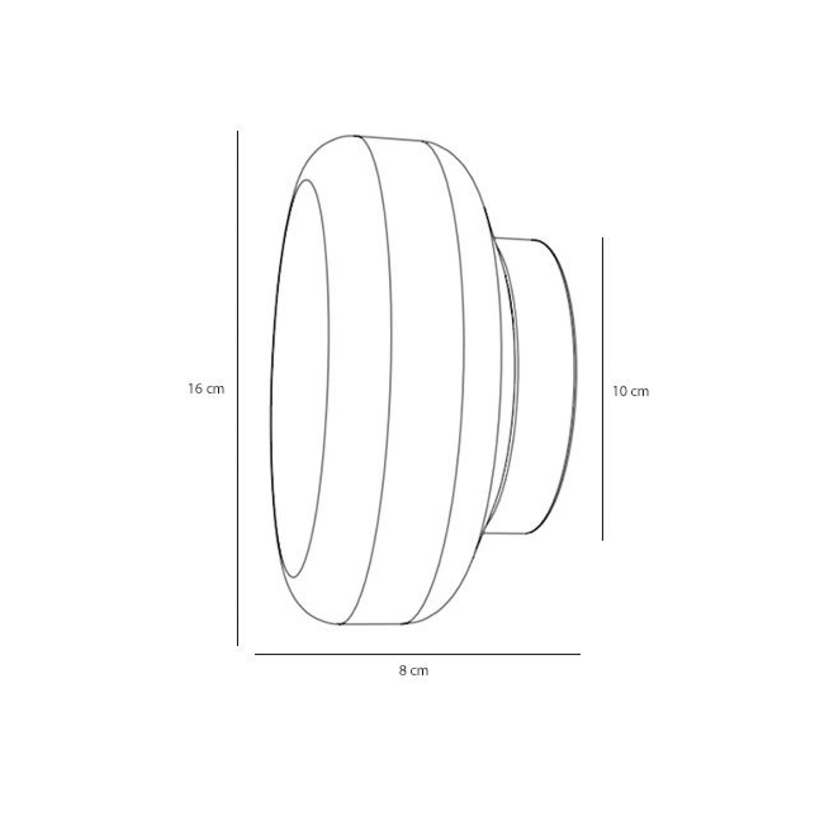 Zidna svjetiljka BonBon, bež, Ø 16 cm, staklo - Aldex