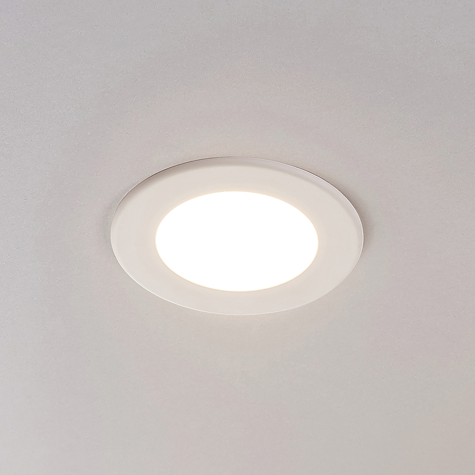 LED-innfelt spot Joki, hvit, 3 000 K rund 11,5cm