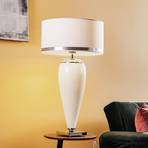 Lámpara de mesa Lund, blanco/opal, altura 70 cm
