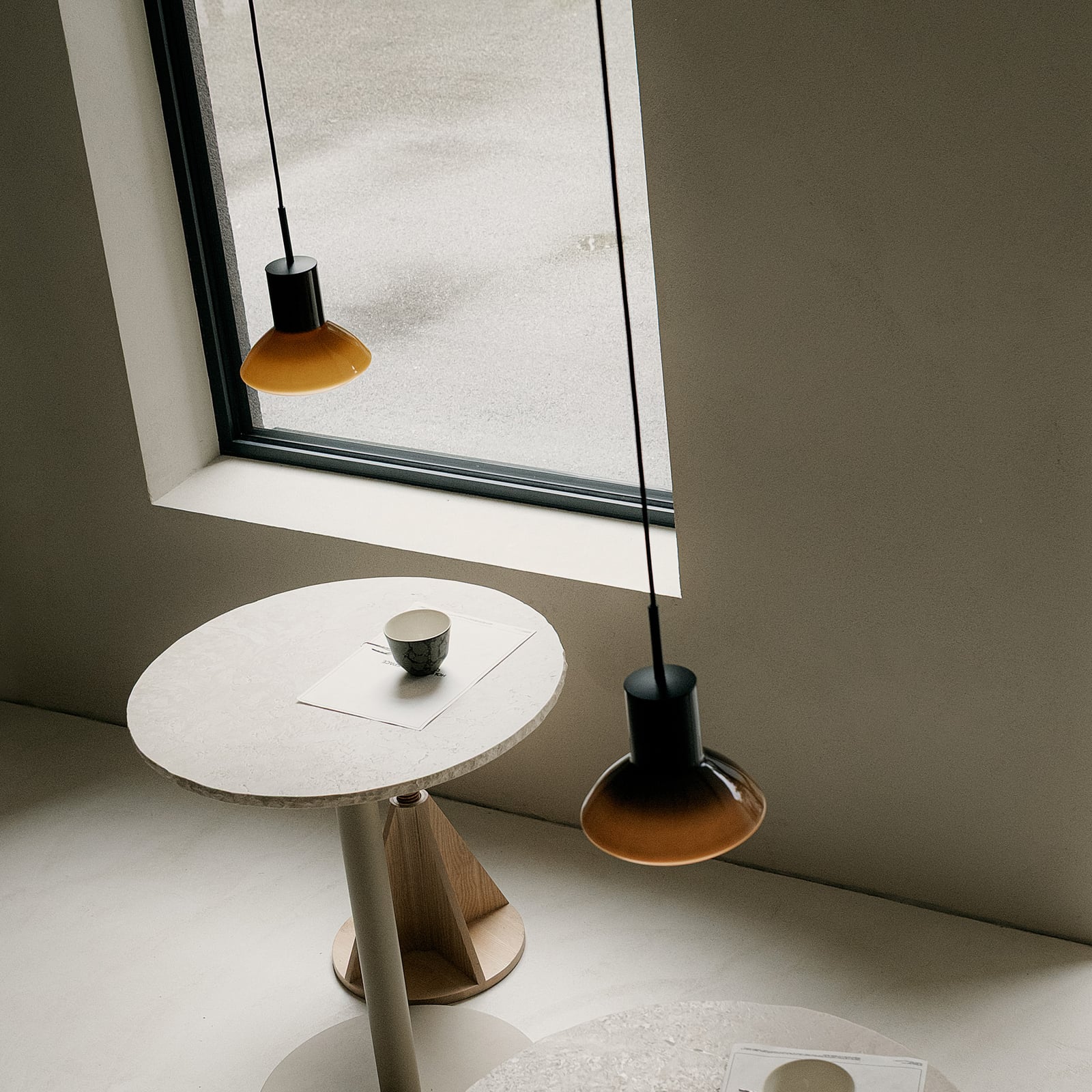 Suspension Onda, ocre, Ø 17 cm, verre, GU10 - GRUPA Suspension Onda, ocre, Ø 17 cm, verre, GU10 - GRUPA