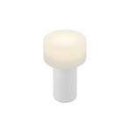 Lampada da tavolo LED Tiny-B ricaricabile, bianco, altezza 13 cm, IP54, USB