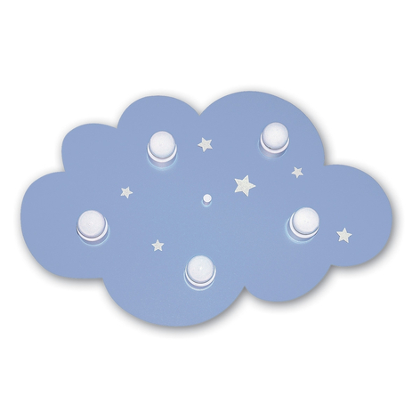 Deckenleuchte Wolke hellblau 5-flammig