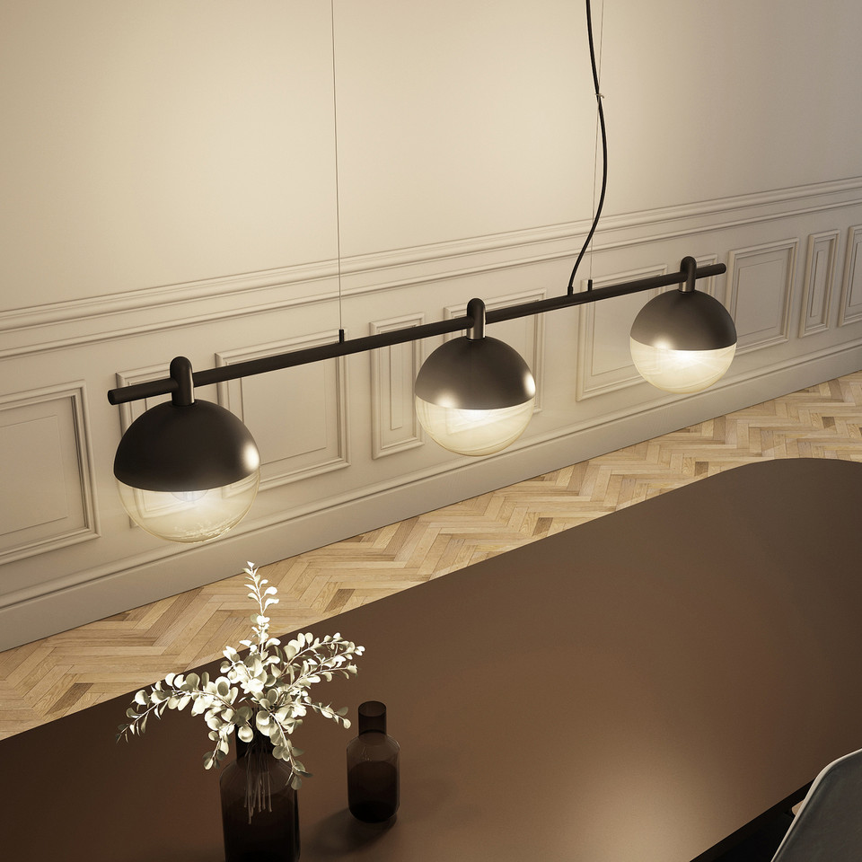 Lucande Dustian 3 Taklampa, svart från Lucande