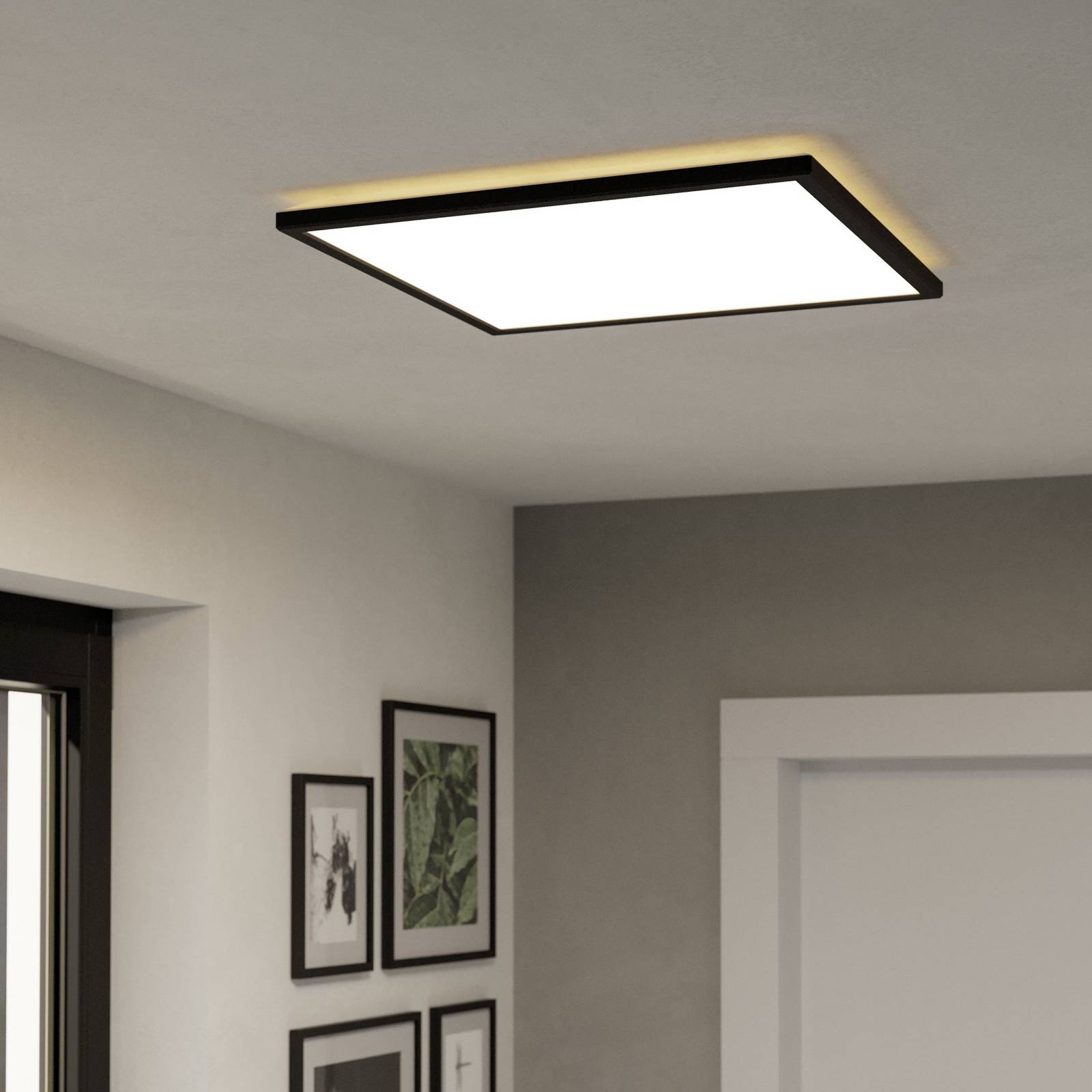 EGLO connect LED-Deckenlampe Rovito-Z, schwarz, 50 x 50 cm günstig online kaufen