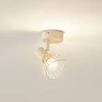 Plafoniera Lindby Piena, beige, 1 luce, metallo, Ø 93,cm