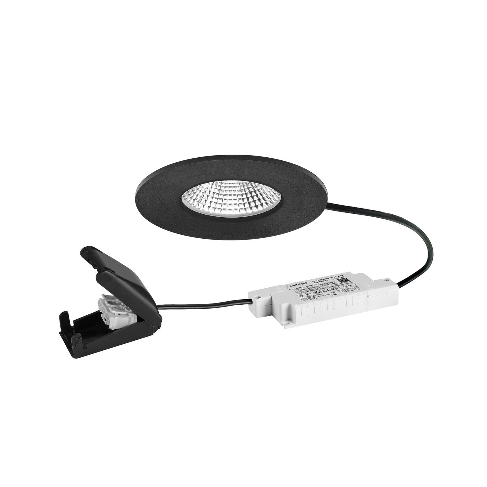 BRUMBERG LED-Einbauspot BB20 IP65 RC Anschlussbox schwarz