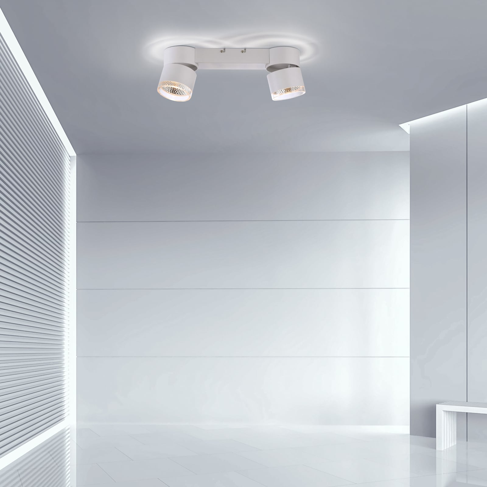 Nola LED stropna svjetiljka, dvije žarulje, bijela - PURE Nola LED stropna svjetiljka, dvije žarulje, bijela - PURE