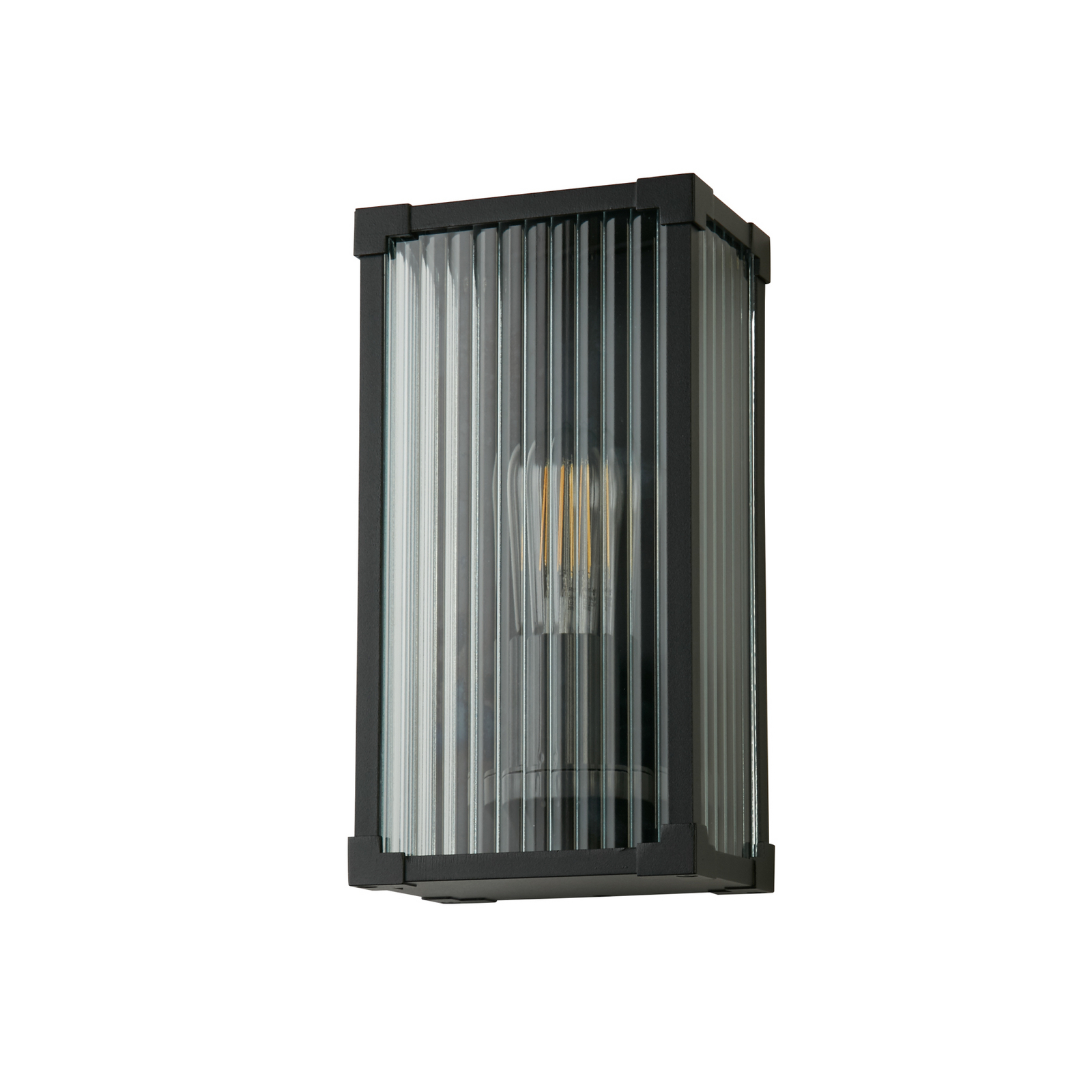 Applique da esterno Cincinnati, nera, larghezza 16 cm, metallo