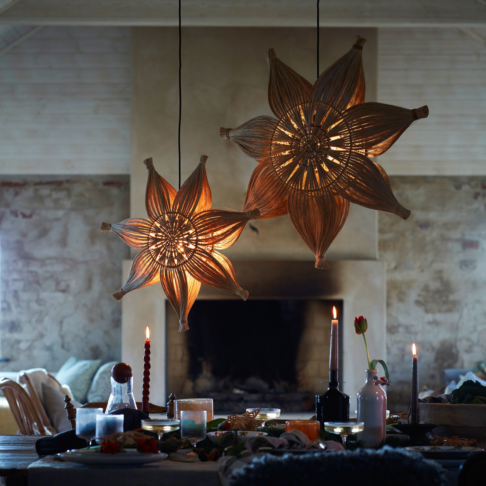 PR Home Agnes decorative star natural fibre hanging Ø 58 cm