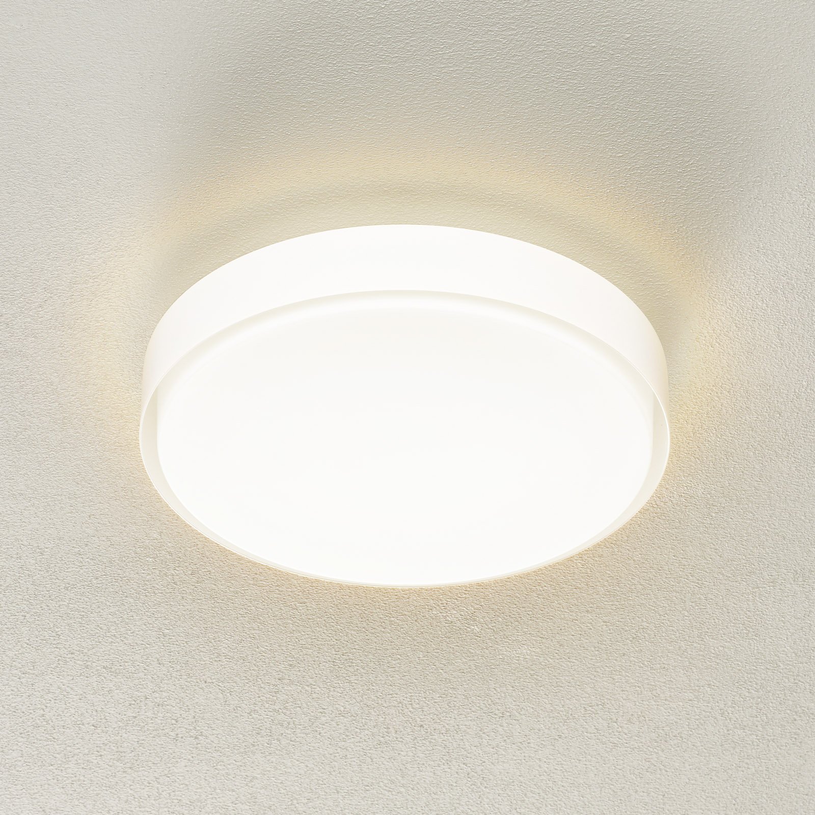 BEGA 34278 plafonnier LED, blanc, Ø 36 cm, DALI