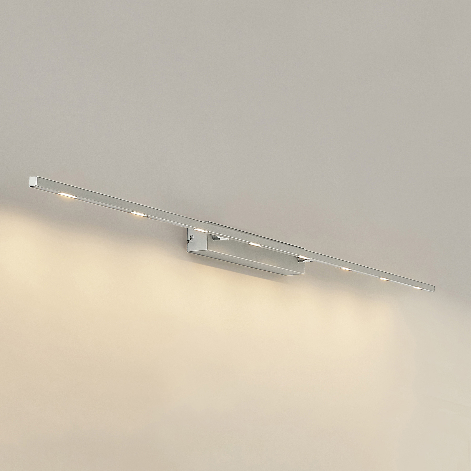 Lucande Alexis LED-Bilderleuchte 158cm nickel matt