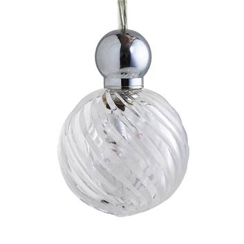 EBB & FLOW Uva M/L hanging lamp silver clear swirl