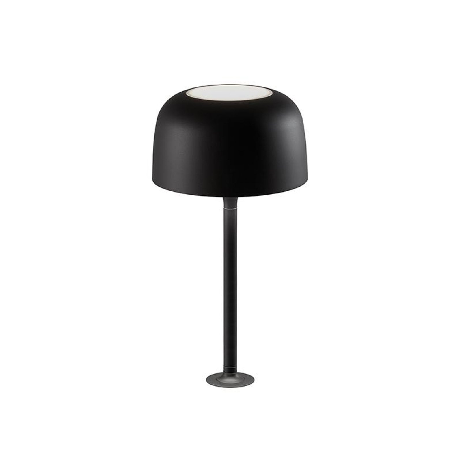 Bover lampe de table LED encastrée Bol, noir mat, hauteur 33 cm