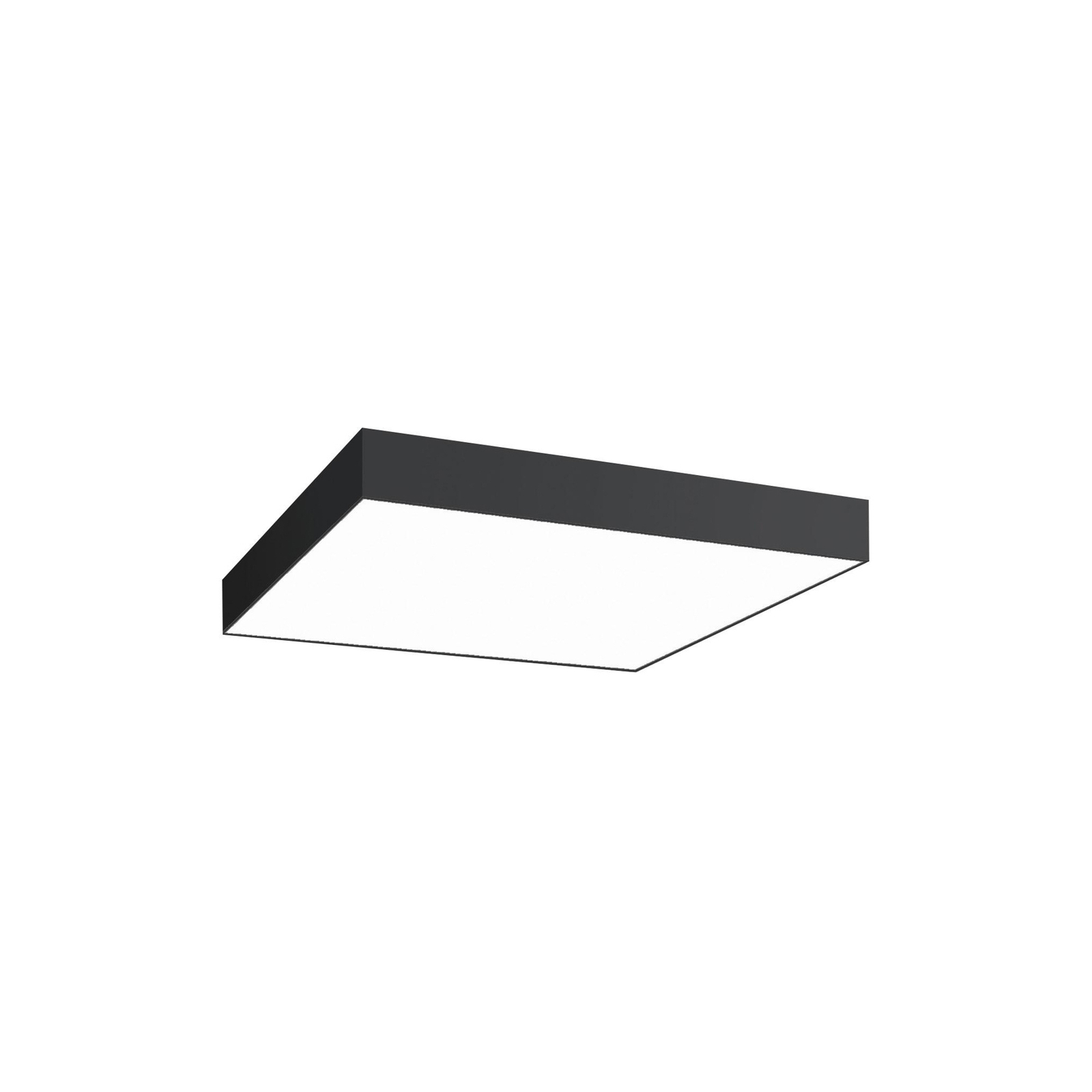 BRUMBERG LED-taklampa Biro Square, tänd/släck, svart, 3000K