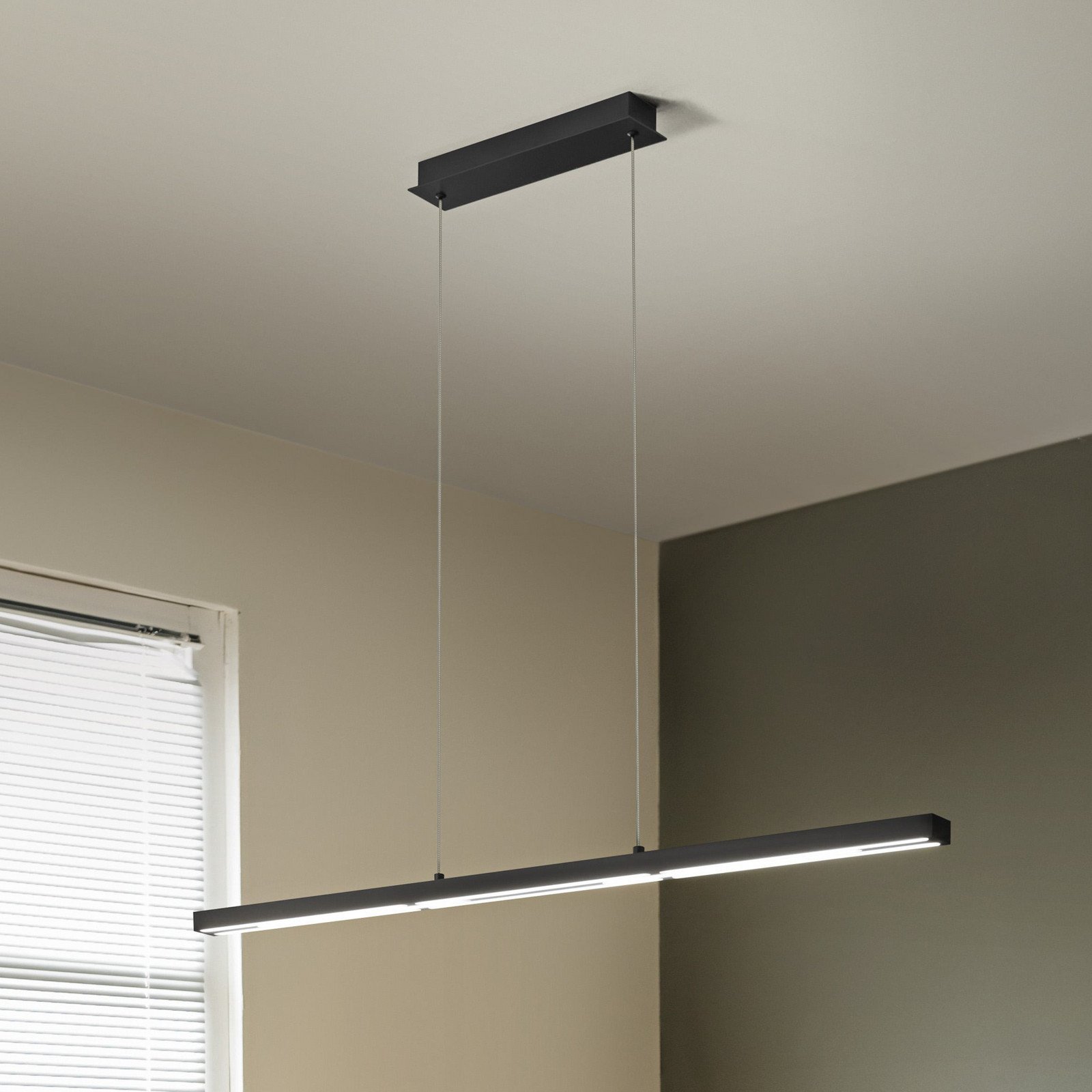 Fabas Luce Ling LED lumina pandantiv negru uplight și downlight dimmable - Camera de zi / sufragerie - modern - Metal