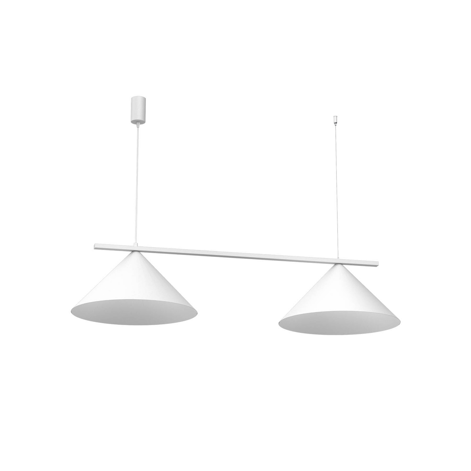 Capital pendant light, white, 2-bulb, Ø 46 cm, GX53