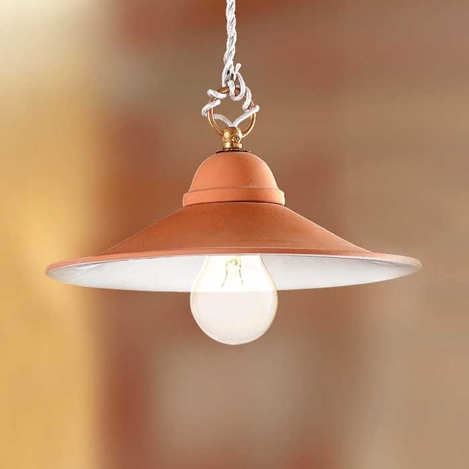 GIULIA hanging light, ceramic lampshade, 43 cm