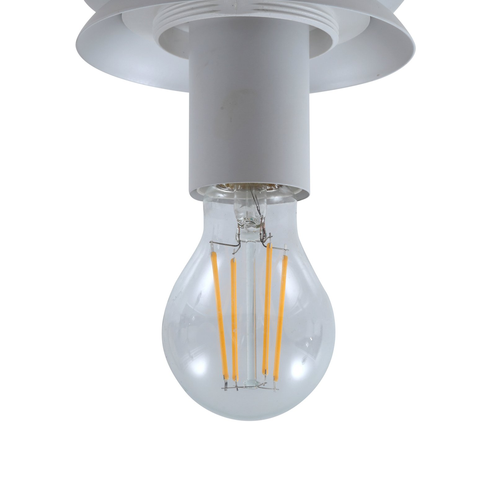 Lindby Meriala stropná lampa biela, sklo Ø 25 cm