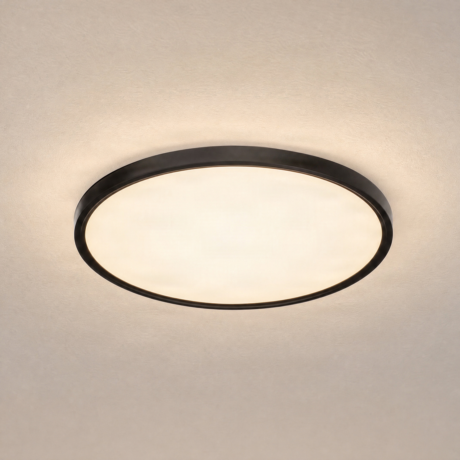 Lindby Smart LED-Deckenleuchte Pravin, Ø 50 cm, CCT, schwarz