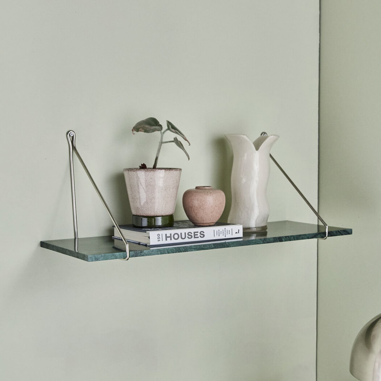 HDMarble wandplank, groen marmer, 70 x 24 cm - House Doctor