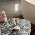 Nabíjecí stolní lampa Slamp LED Tulip, bílý podstavec