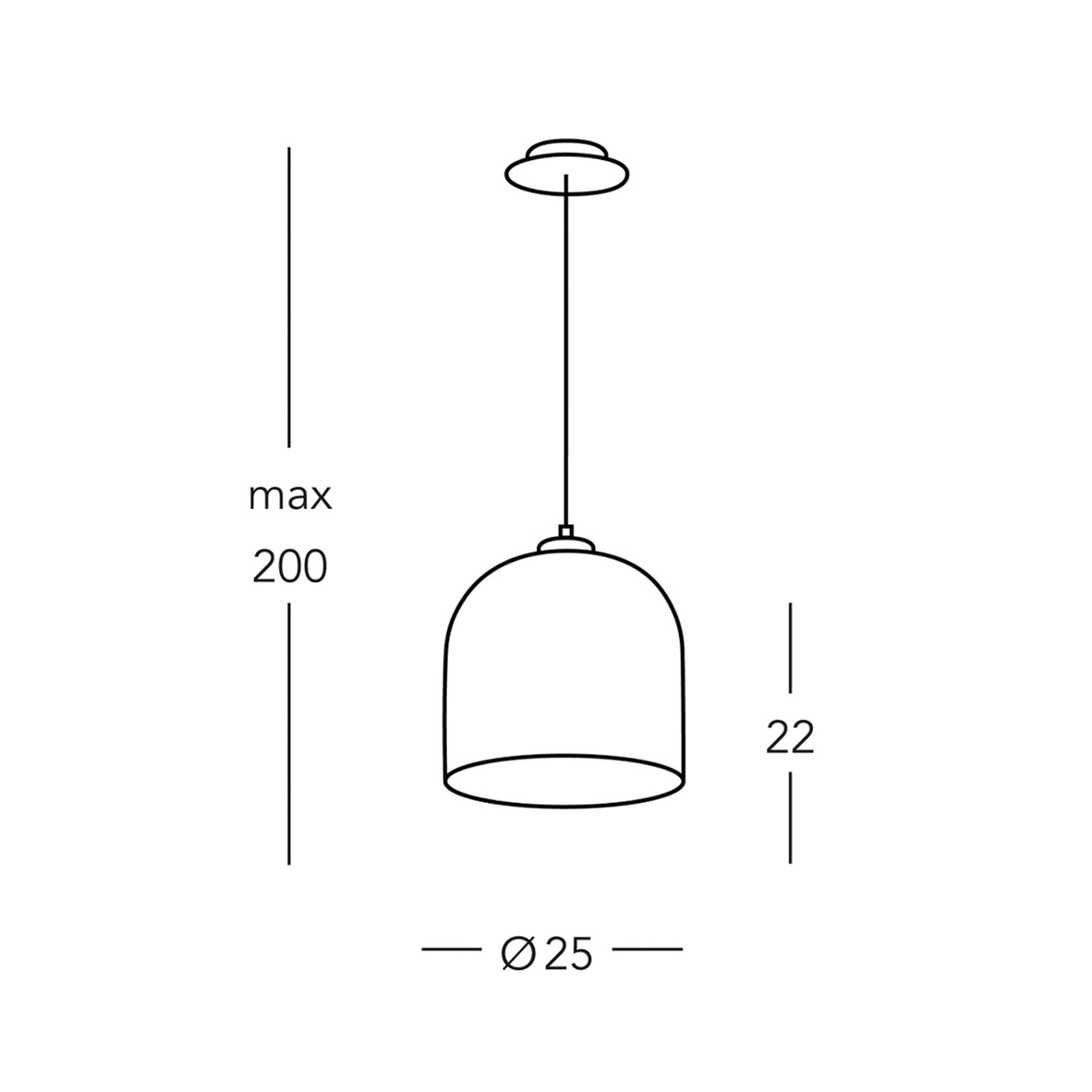 Kolarz Chalet hengelampe, Ø 25 cm, hvit/brun, glass/tre