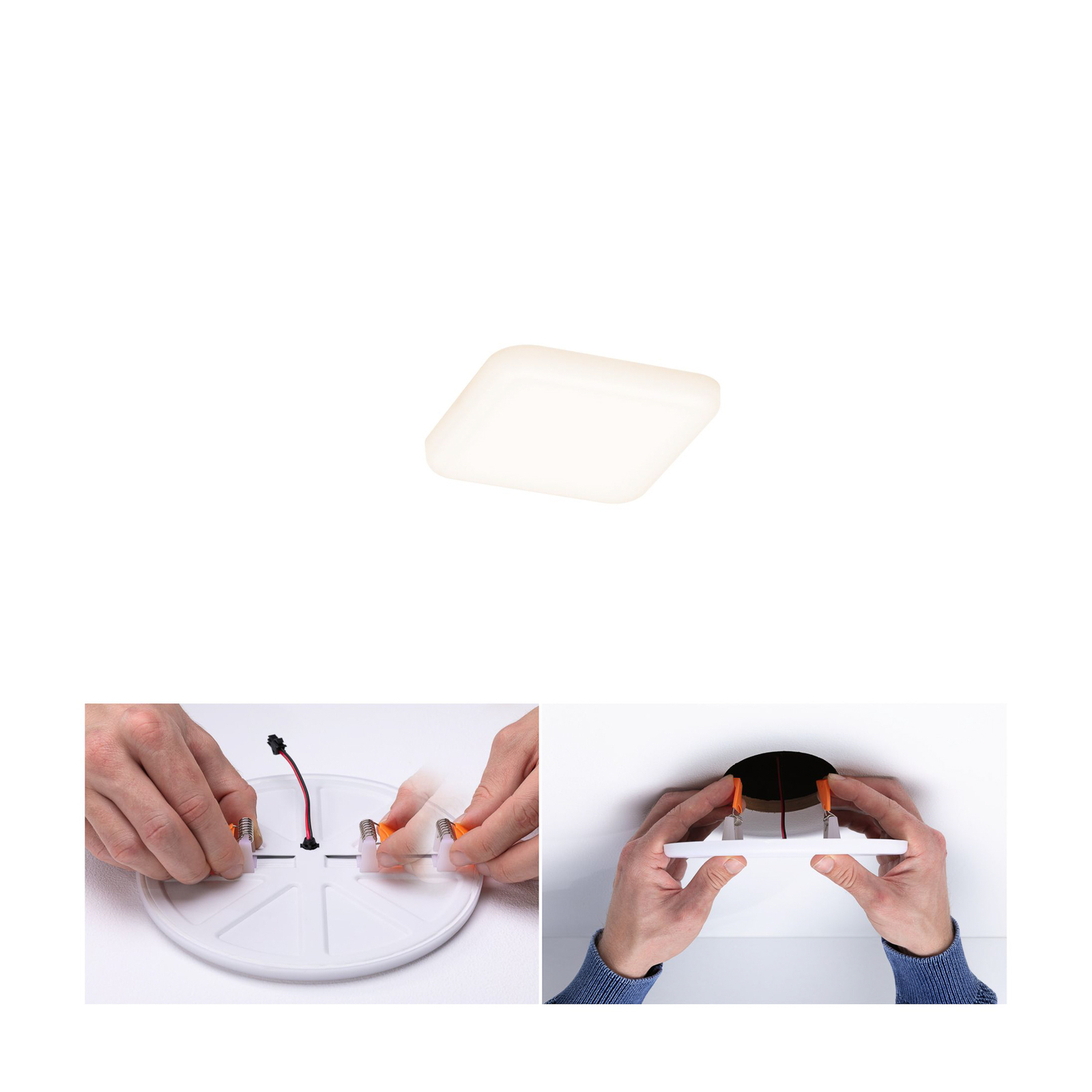 Paulmann LED-Panel Veluna 3.000K eckig Klemmfedern
