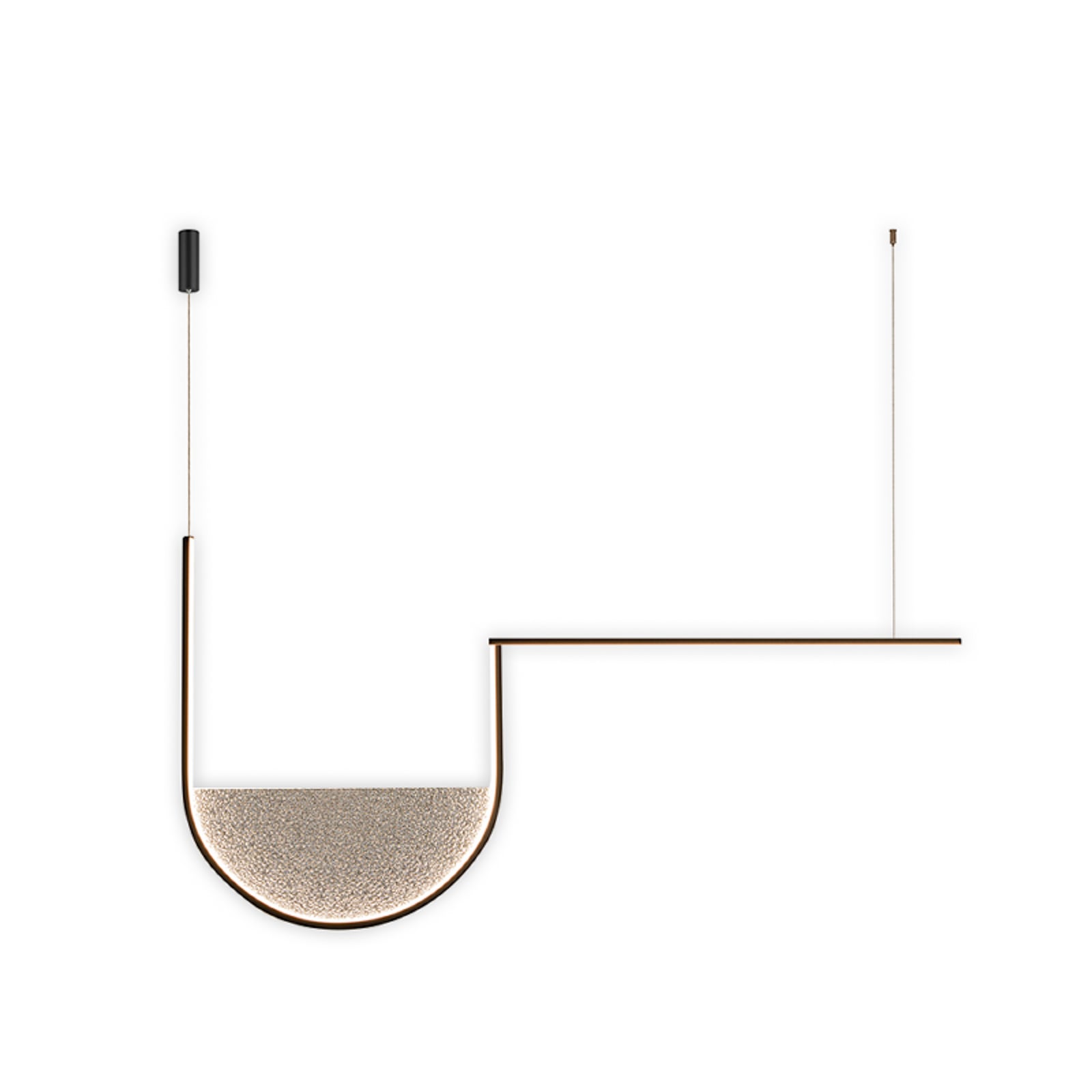 LED-Hängelampe 23170, grau/schwarz, 101 cm, Glas/Metall, CCT