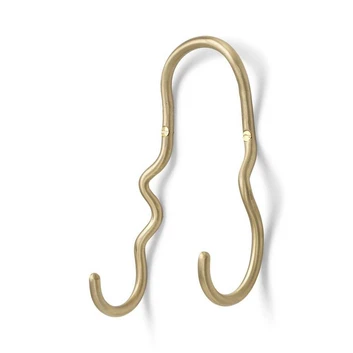 Curvature Kleiderhaken Double Brass - Ferm Living