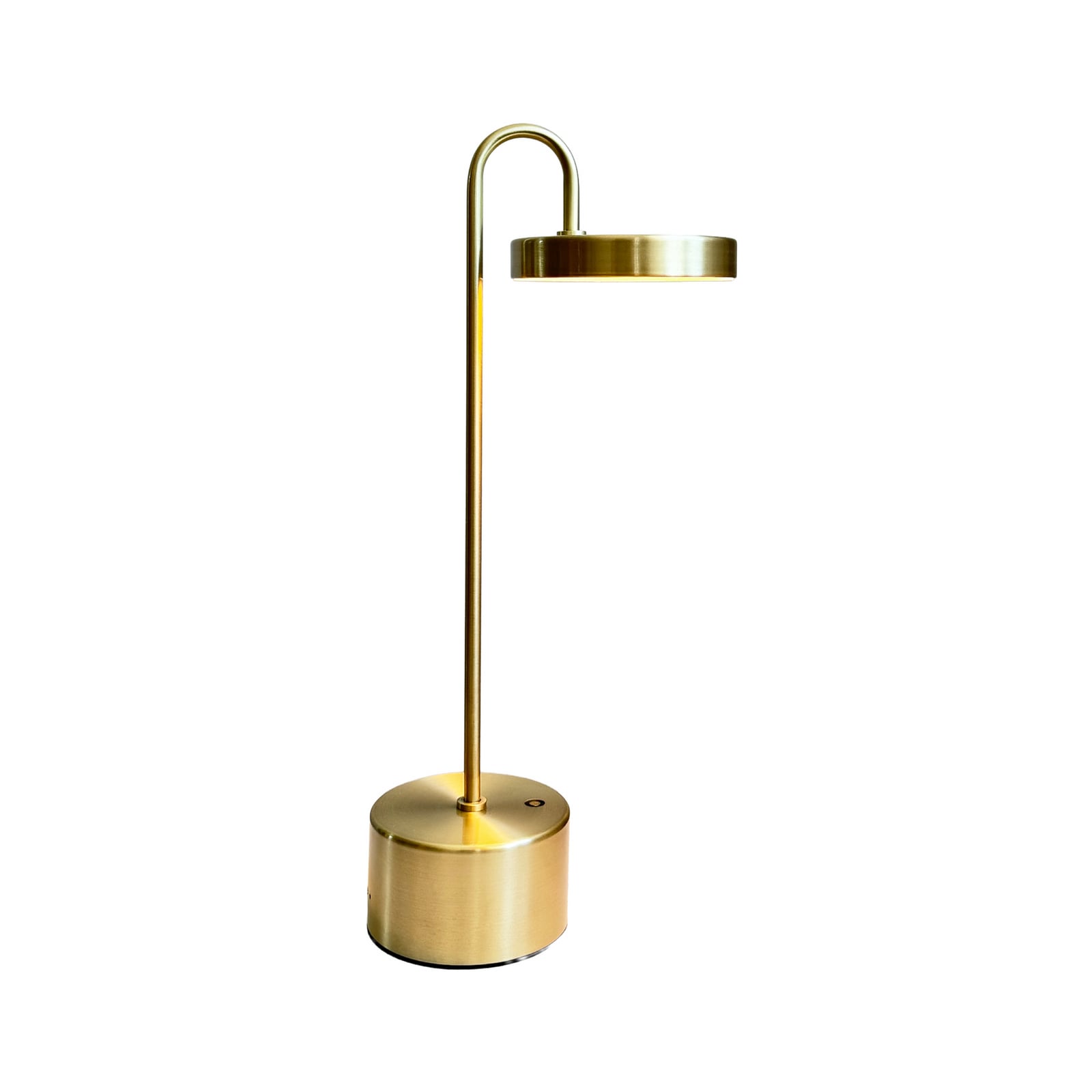Lampa stołowa LED na akumulator Dyberg Larsen MOOVELIGHT, mosiężna, 35 cm Lampa stołowa LED na akumulator Dyberg Larsen MOOVELIGHT, mosiężna, 35 cm
