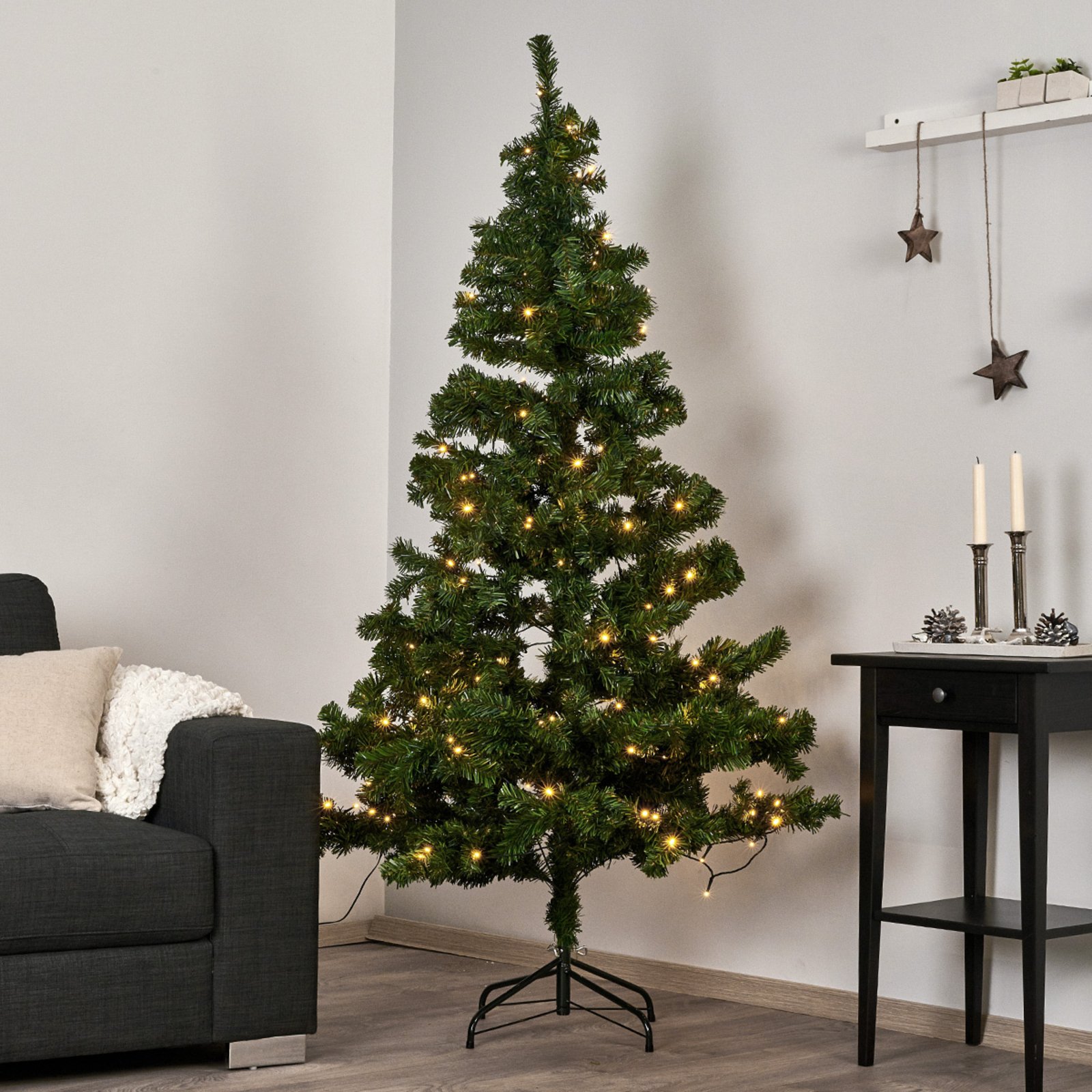 Best Season LED-juletræ 180 cm, 180 LED - juletræer - grøn - plastik